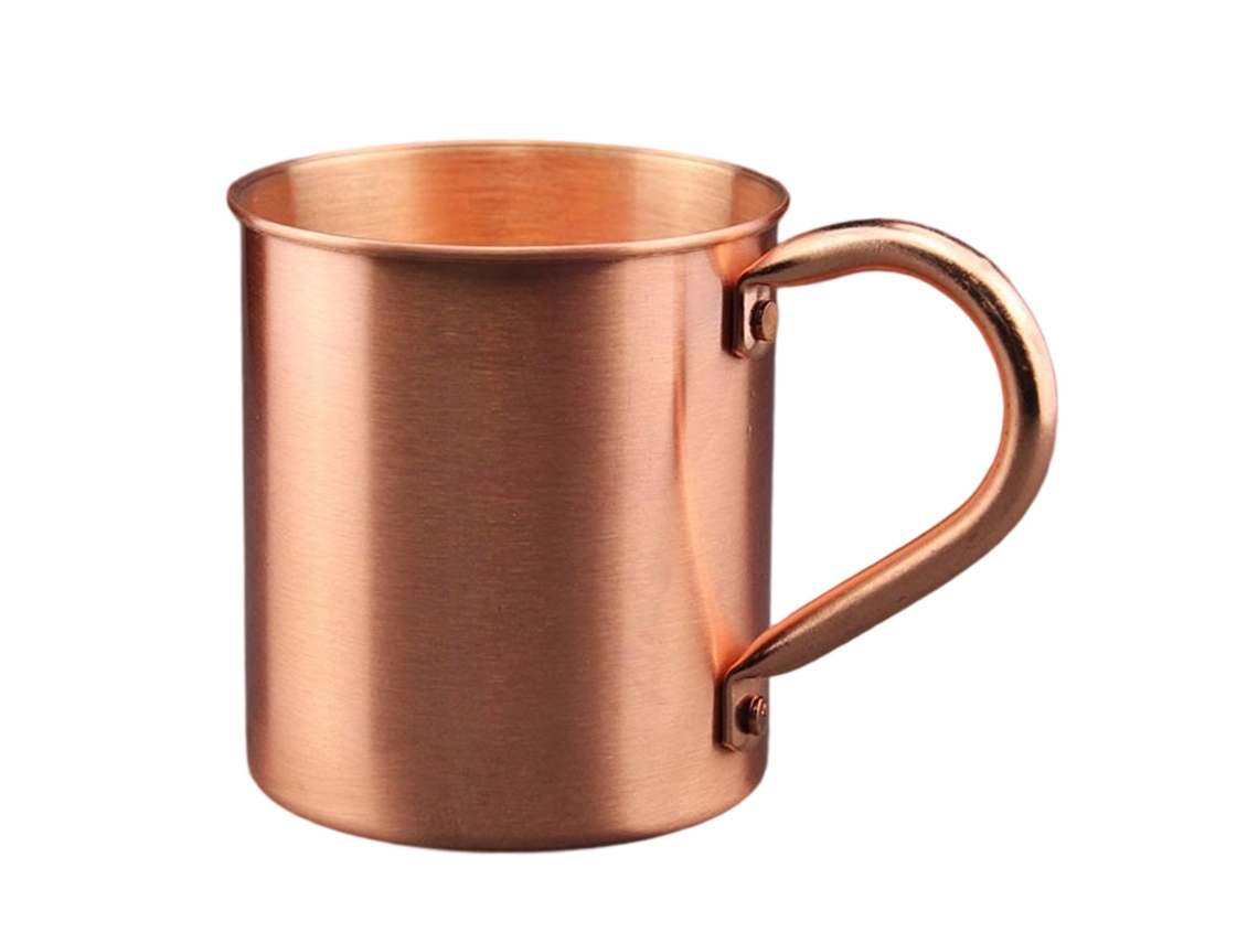 VVJIJILLY Cana Din Cupru Pur 450 Ml, Design Elegant, Aurie, 8x8x9 Cm