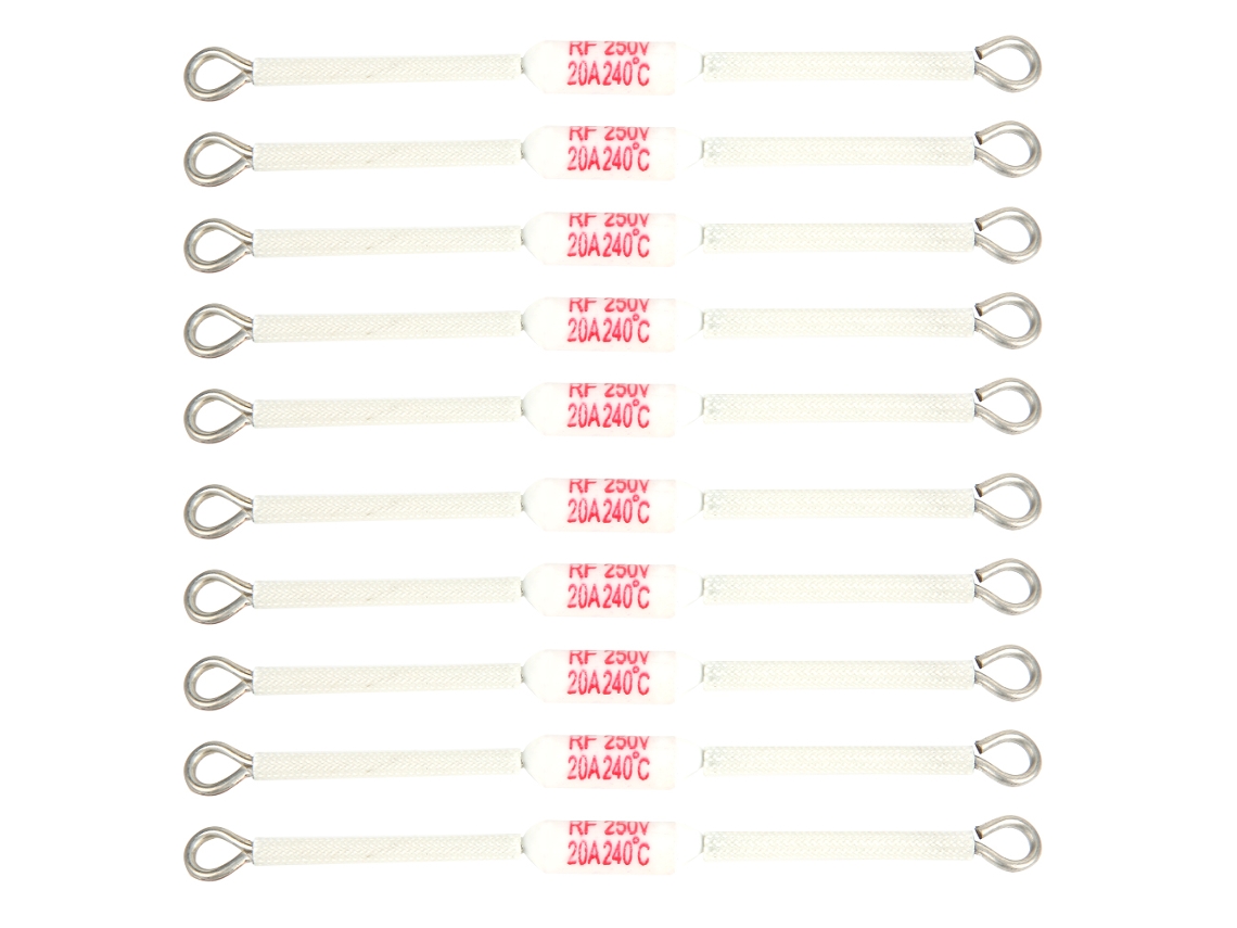 10 Piezas Fusible Cerámico 250v 20a Accesorio Eléctrico Industrial Terminal De Cableado Bloque