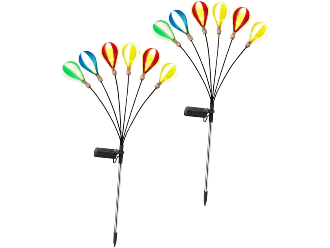 Juego De 2 Luces Solares Para Jardín, Con Forma De Globo, Lámpara Solar Decorativa Para Exteriores.