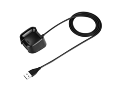 Base De Carga Negra Con Cable De Datos De Carga De 1 Metro Para Smart Watch Charging Dock Fitbit Versa