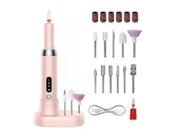 Taladro Eléctrico Portátil Para Uñas De 35.000 Rpm Para Manicura, Tallado Y Corte, Color Rosa Siurn