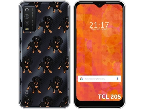 Carcasa TCL 205 TUMUNDOSMARTPHONE Dibujos Transparente Perros 10 Multicolor