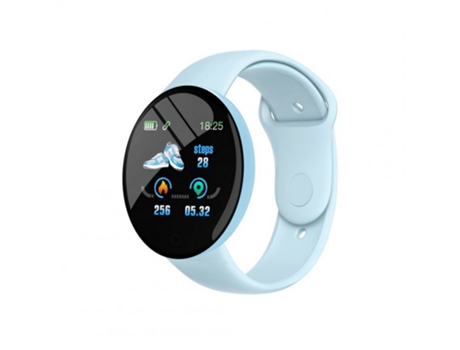 Smartwatch D18S 1 Pantalla de 44 pulgadas Batería de 90 Mah Bluetooth 4 0 Fitness Sleep Monitor Azul