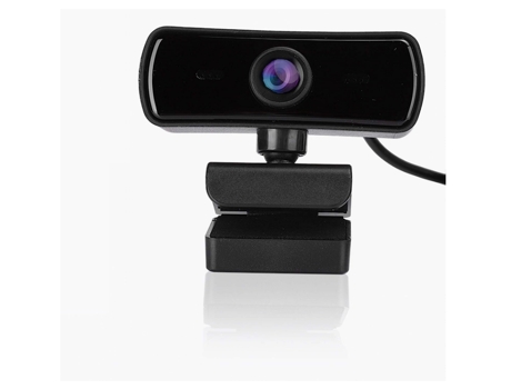 HD Business Webcam, cámara USB con rotación de 360° con micrófono, cámara de computadora con enfoque automático para enseñanza en red (negro) CHRON...