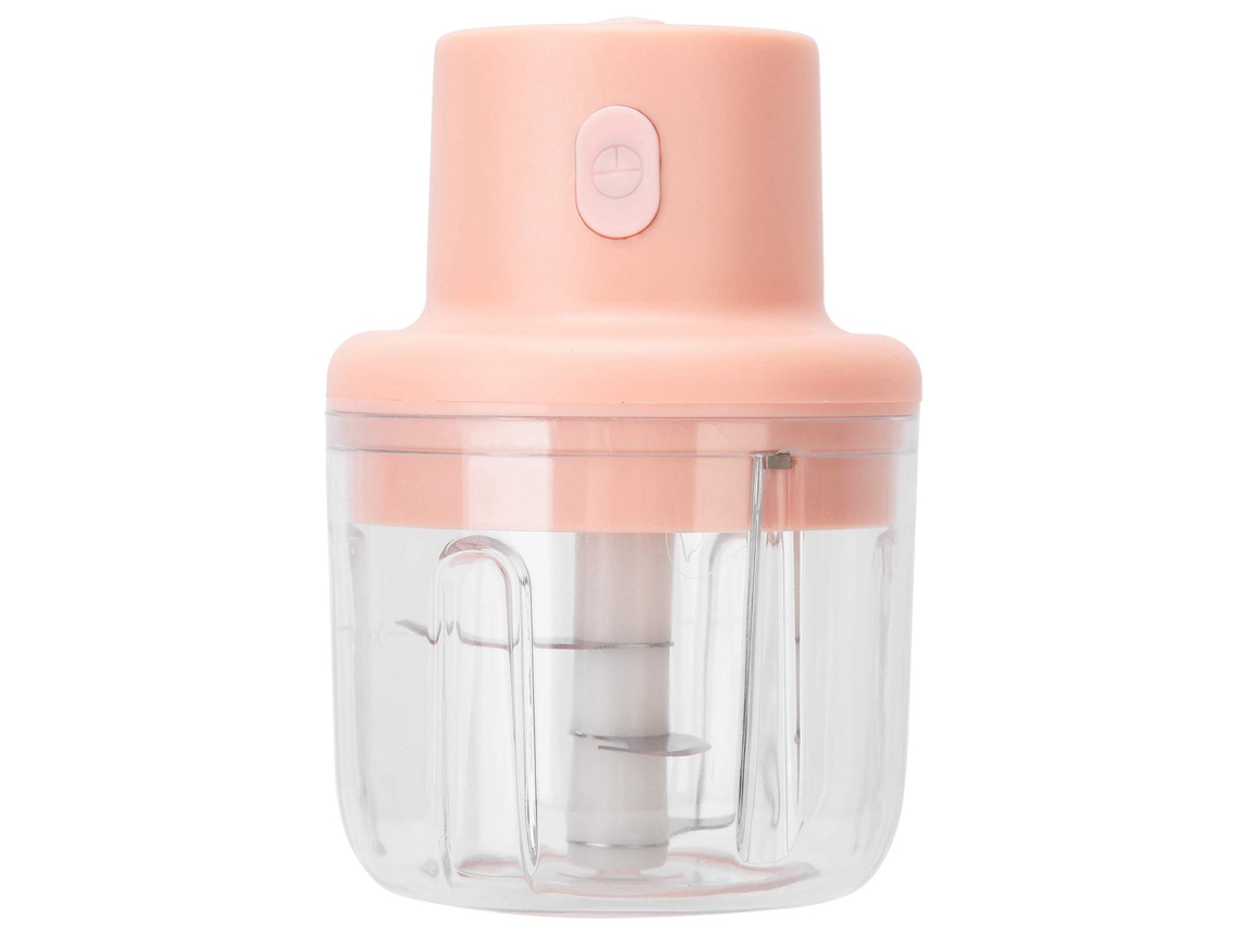 Processador De Alimentos Abs Eléctrico Picador De Carne Mini Trituradora De Cozinha Cómoda Al Tacto Carga Usb 250 Ml Cor Rosa