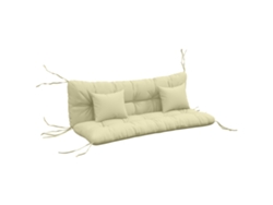 Juego de 4 cojines para columpio de jardín: 1 cojín para el asiento, 2 cojines para el respaldo y 2 almohadas.