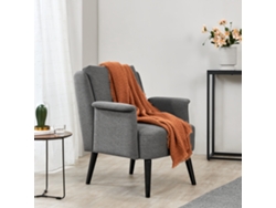 Sillón tapizado Edling madera contrachapada + madera 83 x 73 x 75 cm - Gris [EN.CASA]