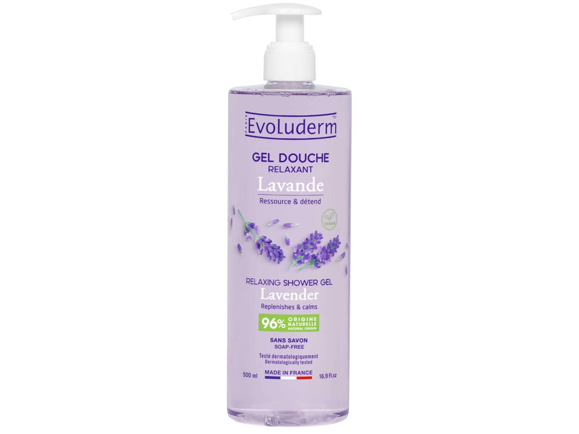 Gel de ducha relajante de lavanda EVOLUDERM