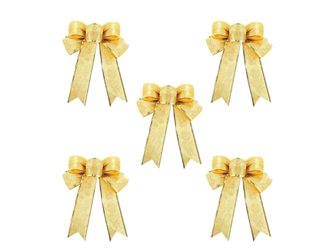 Rosetas de Navidad INF (5 Unidades - Dorado)