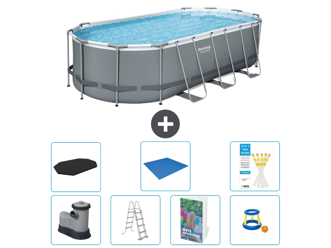 Bestway Piscina Bestway Power Steel Oval - 549x274x122 Cm - 8-peças S568