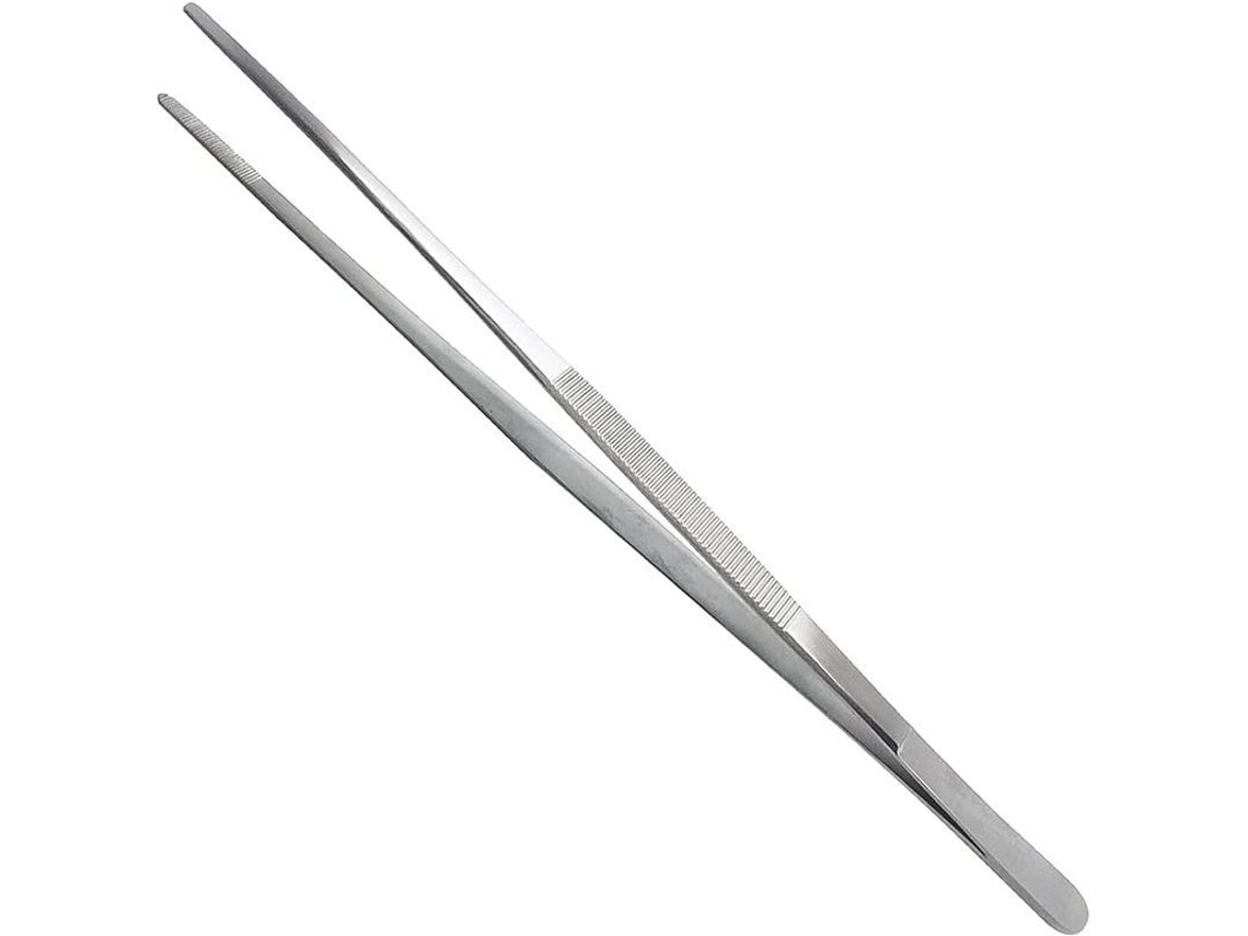 Pinzas De Acero Inoxidable Largas 30cm Con Punta Serrada Precisa Para Acuarios Jardinería Cocina Y Trabajo Industrial