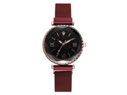 Reloj De Pulsera De Cuarzo Sencillo Para Mujer Con Correa De Piel Sintética Negra, Elegante E Informal.