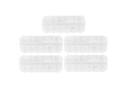 Kit De Perlas Para Uñas De 5 Piezas Con 12 Compartimentos, 4 Tamaños De Perlas Blancas En Forma De Media Luna Con Base Plana.