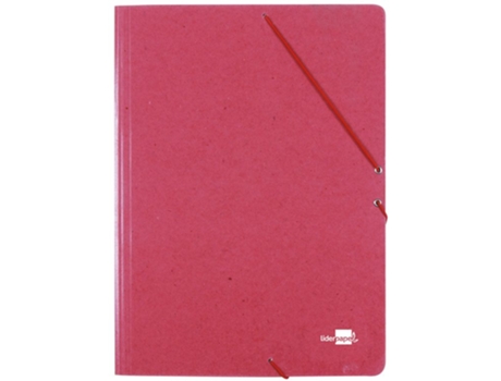 Carpeta LIDERPAPEL Goma Cartón Prespan 3 Solapas Rojo