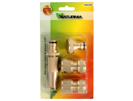 Set riego 4 piezas para mangueras 1/2 fabricado en laton.