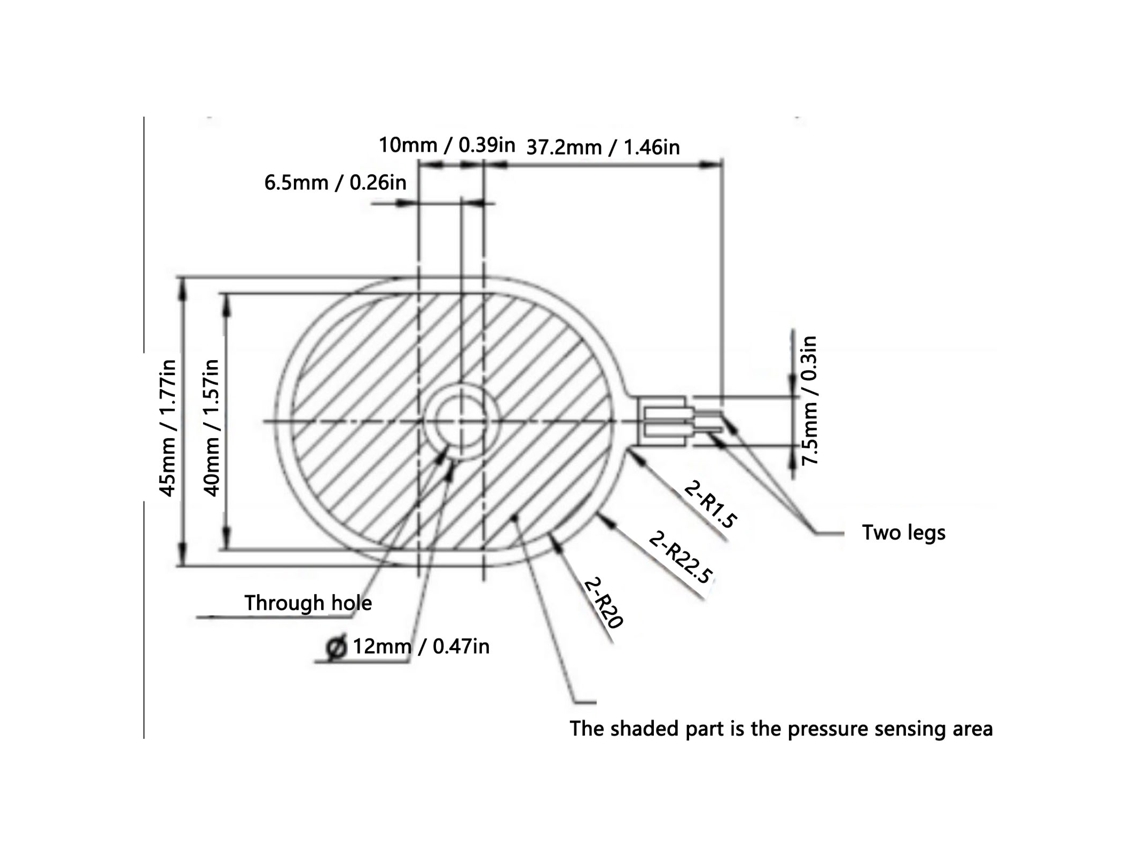 2026horizon-2 Piezas Sensor De Presión De Película Delgada Anular Resistivo 0.5-50kg Para Proyectos Industriales