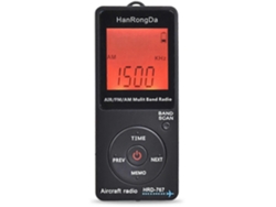 Rádio Receptor De Banda De Aviação Fm/am/air Com Visor Lcd E Botão De Bloqueio.