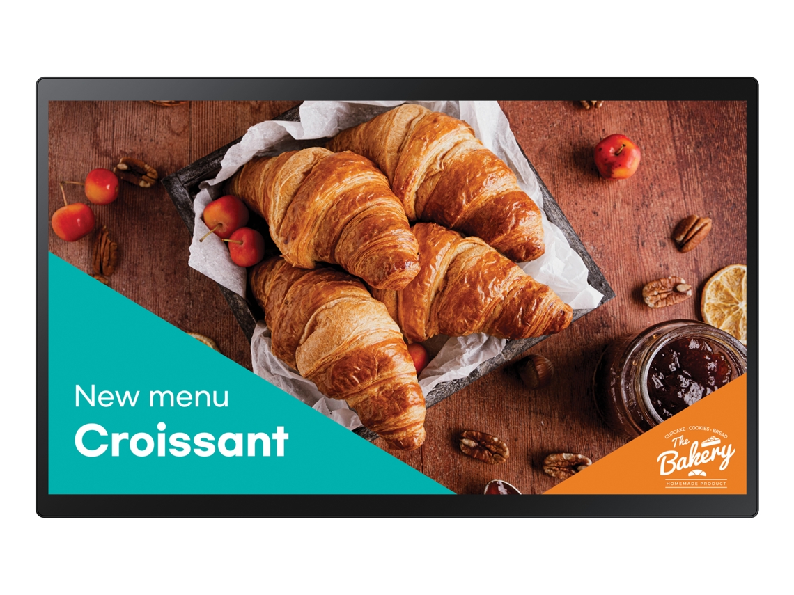 Pantalla LCD interactiva Samsung Qb24c T de 24" con retroiluminación LED, diagonal, serie Qbc T (23,8" visibles)