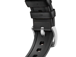 Correa Universal de Cuero Premium de 20mm para Smartwatch Xiaomi/Amazfit/SAMSUNG/Huawei/Realme/Ticwatch Negra