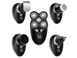 Barbeador Elétrico Recarregável 5 Em 1, Com Cinco Lâminas - Kit De Barbear Para Homem, Com Tela Led