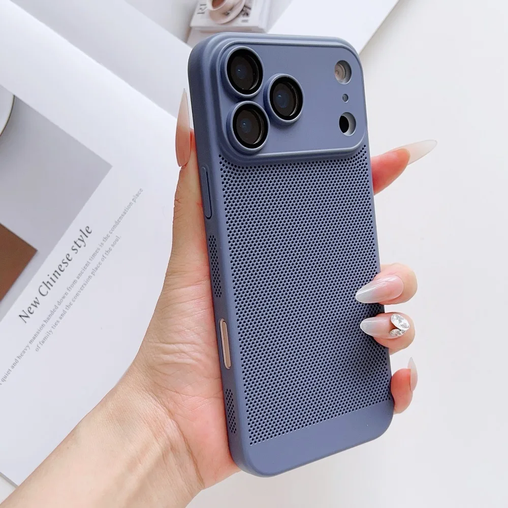(iphone Air Azul) Funda Original Ultrafina Disipadora De Calor Para Iphone, Cubierta Protectora Transpirable.