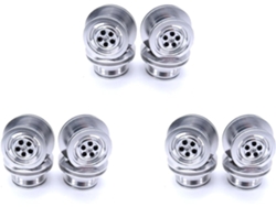 Juego de 12 ruedas metálicas para coches RC a escala 1/12 SFUSHOS
