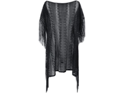Vestido De Playa Para Mujer Con Pompones De Punto - Traje De Baño Holgado