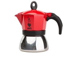 Bialetti Moka Inducción Cafetera Italiana 0,24 L Rojo Plata