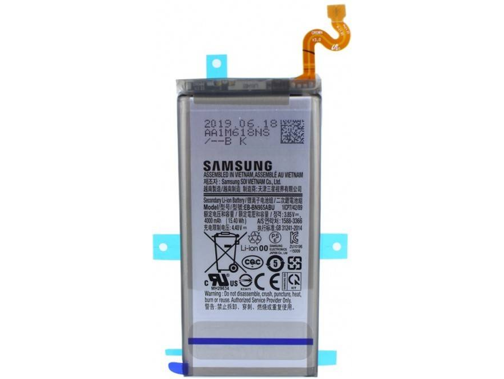 Bateria Samsung EB-BN965ABU Samsung N960F Galaxy Note 9 4000mAh Li-ion Original GH82-17562A