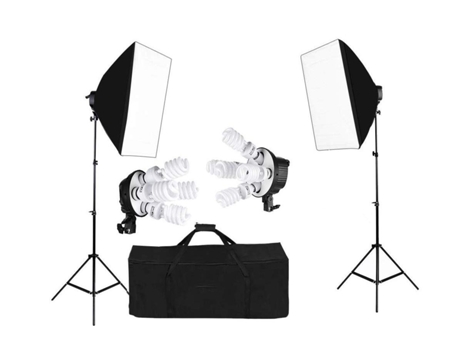 2 Softboxes de 4 Lámparas Cajas de Luz Foto y Video