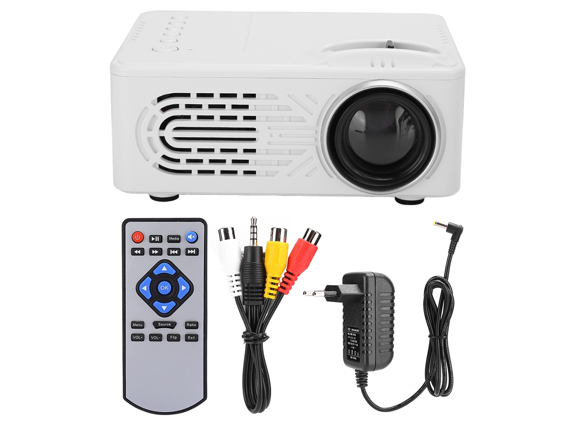 Proyector portátil de 1080p compatible con disco duro externo
