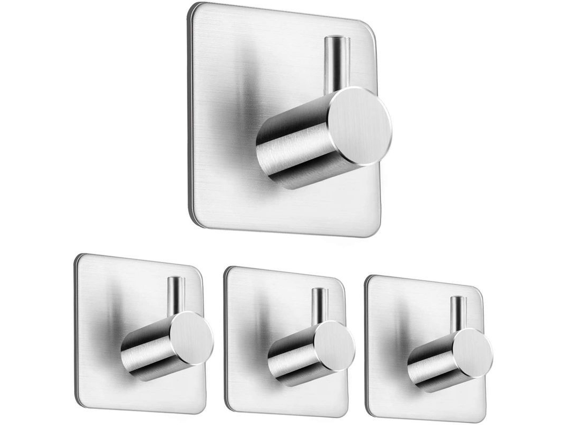2026-ganchos De Toalla Adhesivos Acero Inoxidable Sus 304 Autoadhesivos Baño Cocina 10 Piezas