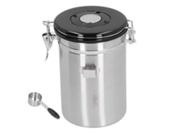 Recipiente De Acero Inoxidable Para Granos De Café Con Válvula De Drenaje Y Cuchara, Tapa Ajustable, 1,8 L