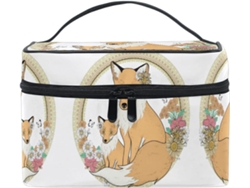 Bolsa Cuero Con Cremallera Portátil Organizador Para Mujer