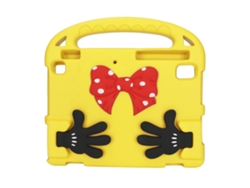 Funda ultraligera para tableta de espuma EVA amarilla, antigolpes y con luz dorada universal.