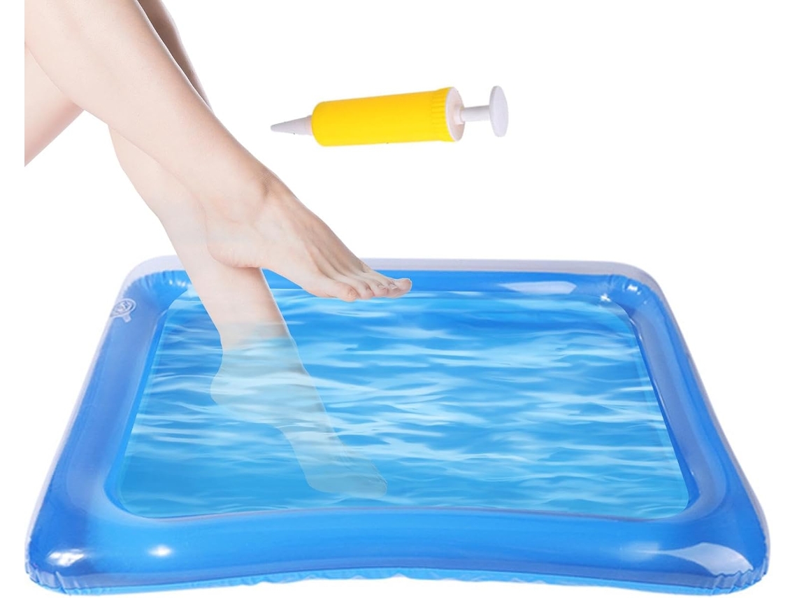 Lavabo Inflable Para Pies De Piscina,baño Piscina Con Entrada A La Plegable Remojo Escalera