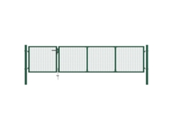 Puerta De Jardín De Acero Verde 350x75 Cm