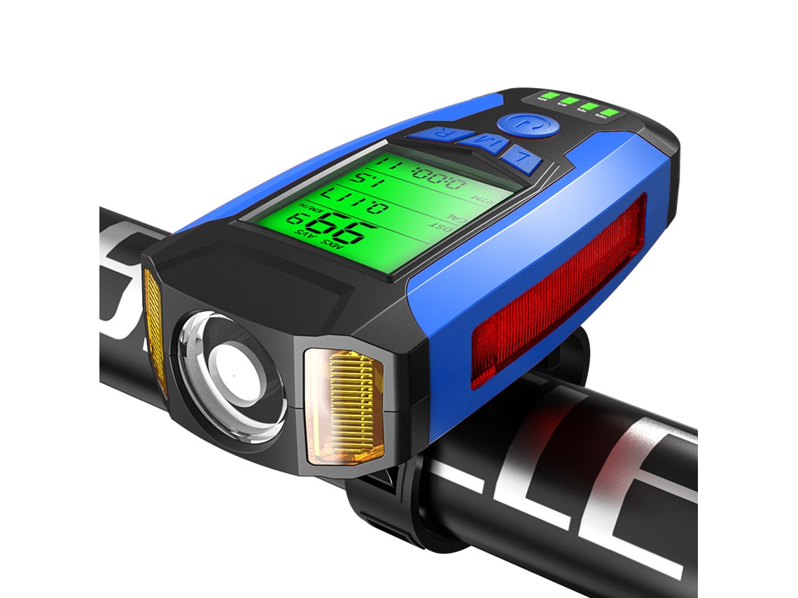 Velocímetro Para Bicicleta, Luz Delantera, Carga Usb, 300 Lúmenes, 5 Modos De Iluminación.