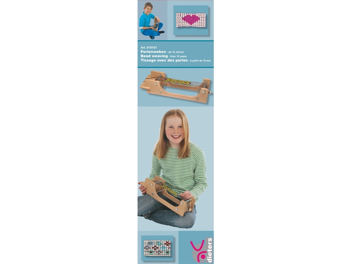 Jogo de Mesa DIETERS HOLZSPIELZEUG Large Frame Weaving With Beads (8 Anos)