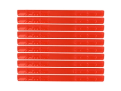 Pulsera Reflectante De Acero Y Silicona Para Ropa, Deportes Y Ciclismo, Color Naranja, 10 Unidades.