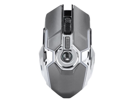 HURRISE Gaming Mouse 2.4G Gaming Mouse Mecánico con Cable de Carga Teclado Gris Hierro para Juegos de computadora