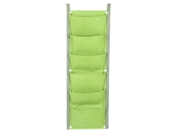 Bolsas de cultivo verticales con 6 bolsillos, macetas colgantes para montaje en pared para jardines exteriores.