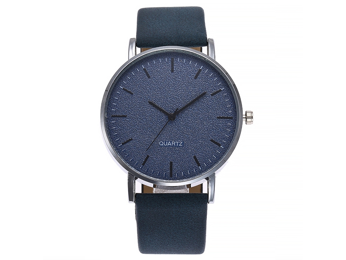 Reloj De Pulsera Unisex Vansvar, Correa De Aleación De Pu, Cuarzo Azul.