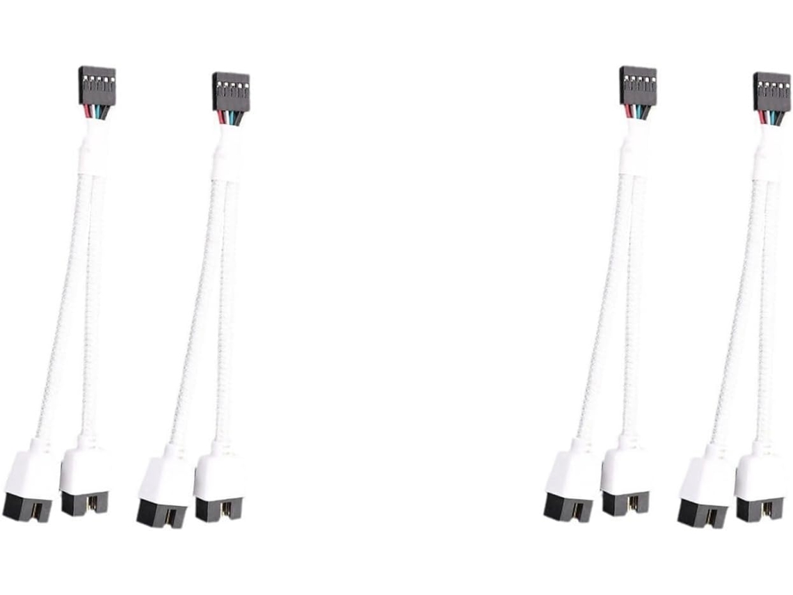 4 Cables De Extensión Usb 2.0 De 9 Pines A Doble Conector Para Placa Base De Ordenador