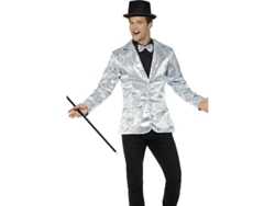 Disfraz de Hombre DISFRAZZES Chaqueta Plateada Con Lentejuelas (Talla: L)