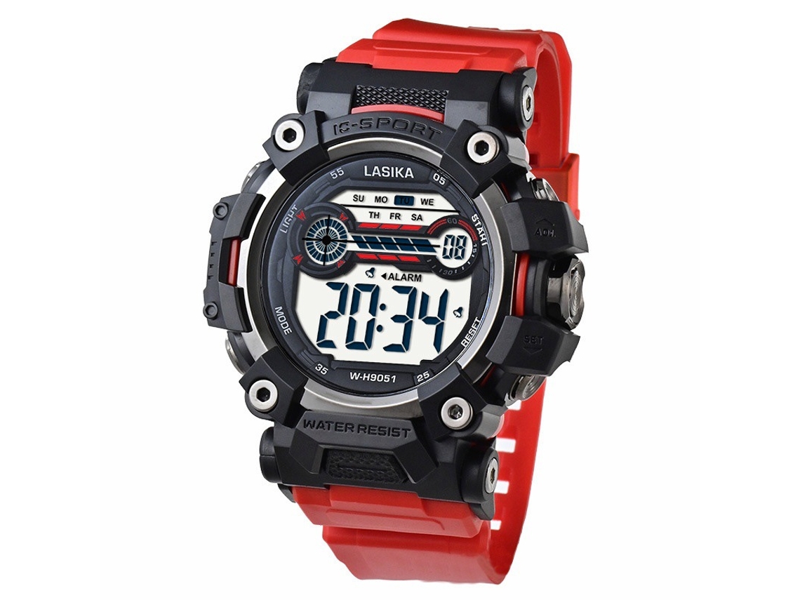 Reloj Electrónico Multifuncional Deportivo De Moda (rojo) Con Acabado Luminoso Y Diseño Resistente Al Agua Para Niños.