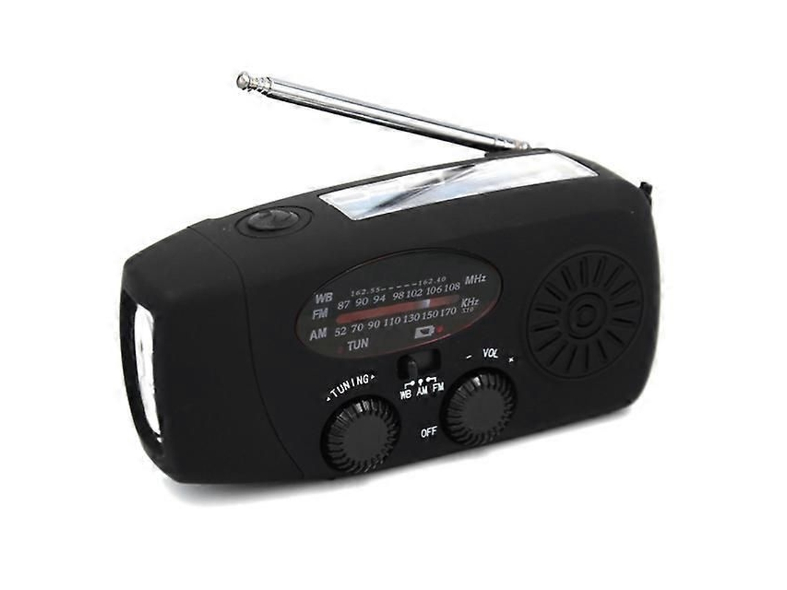 Radio portátil Luxora con manivela, carga USB con energía solar, radio de mano AM/FM/NOAA, linterna de emergencia GOKOCO