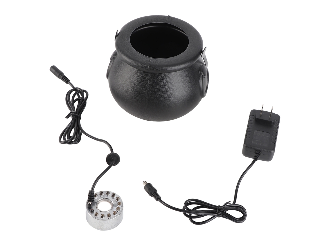 Caldeirão de Bruxa BJ com 12 LEDs que mudam de cor para decoração de festas de Halloween em casa e ao ar livre
