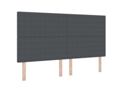 Maison Exclusive - Cabecero Led Con Tiras Led Gris Oscuro 180 Cm Tela De Pana