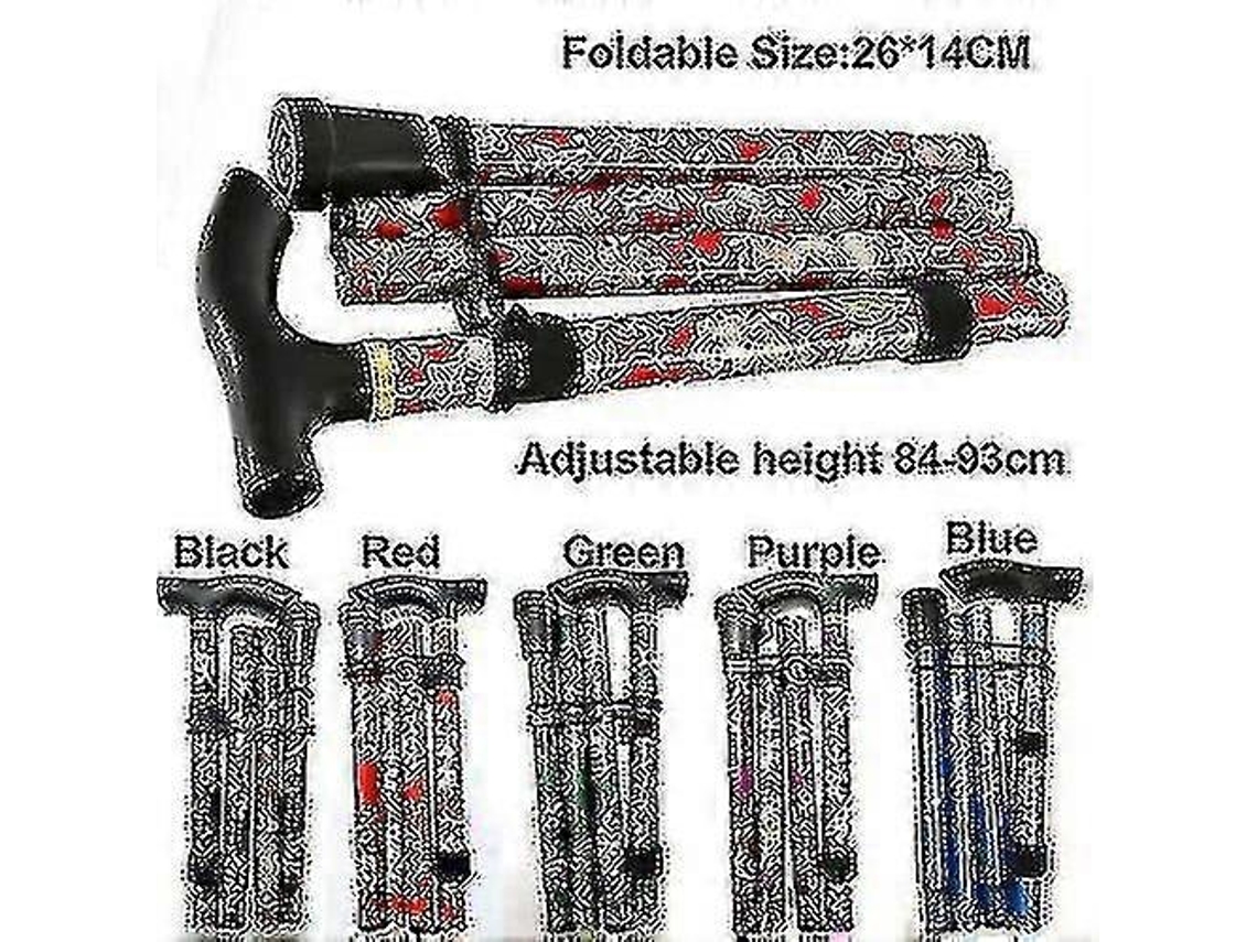 Bastón deslizante de aluminio con diseño floral para senderismo, acampada y como ayuda protectora para la movilidad.
